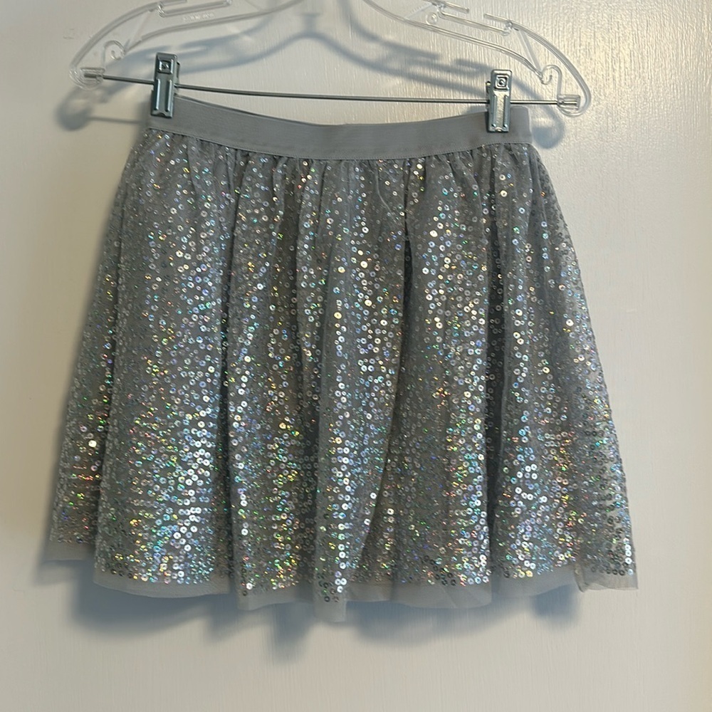 EUC: Joe  Fresh Girls Sparkle Sequin Skirt size Large, elastic waist